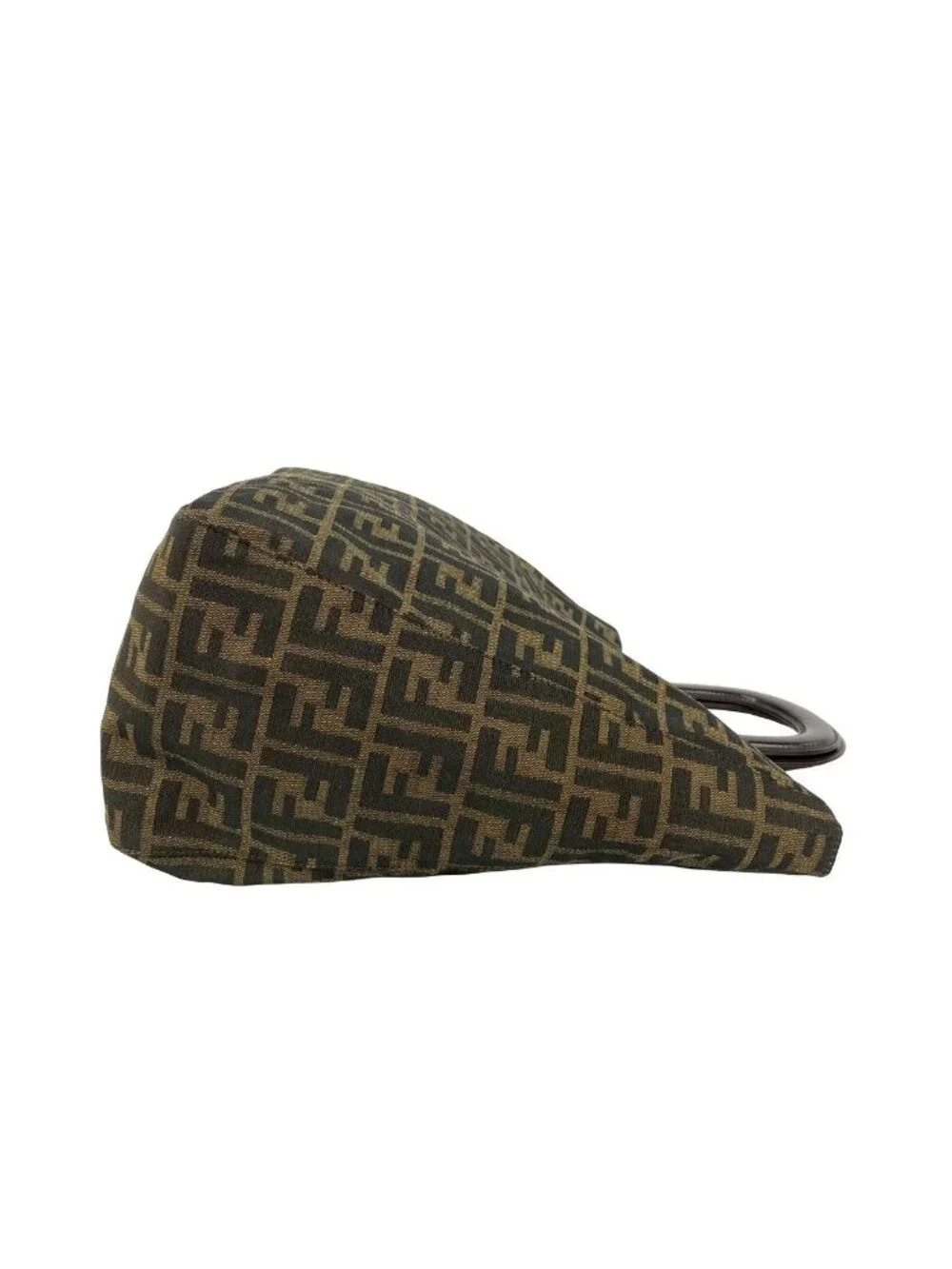 Fendi Zucca FF Pattern Canvas Leather Tote Business Brown